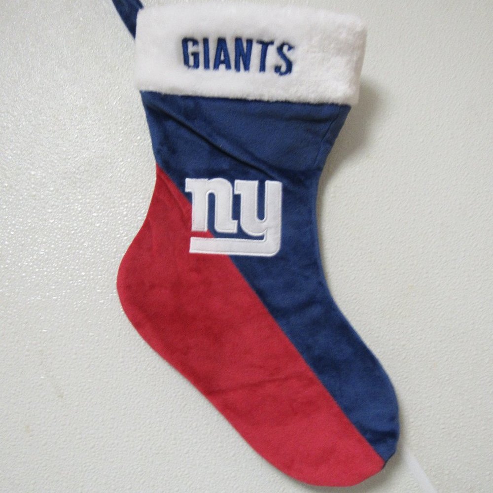 Embroidered NFL New York Giants on 18" Blue/Red Basic Christmas Stocking